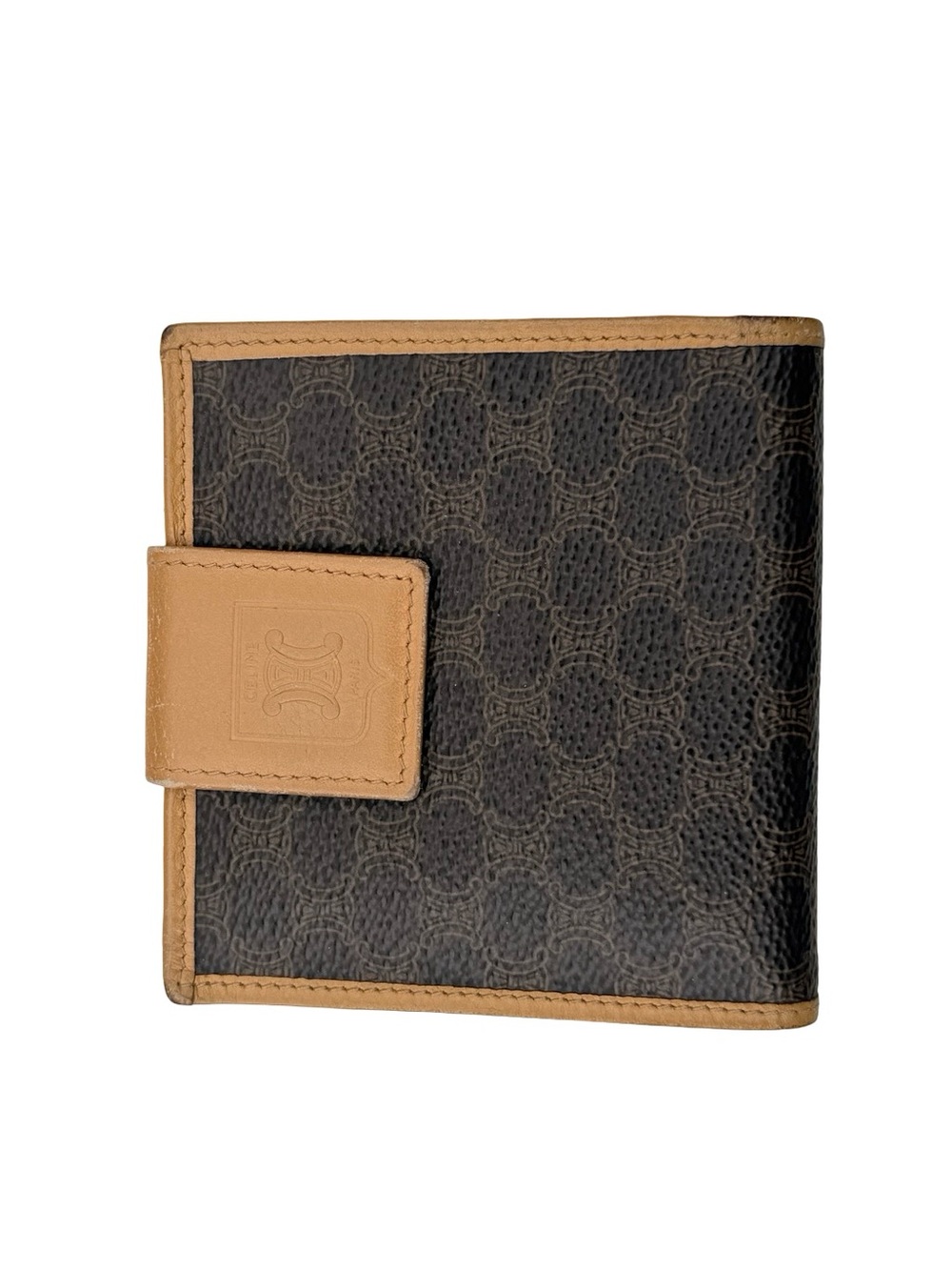 CelineTan Leather Bifold Wallet with Snap Closure - Picture 11 of 15